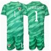 Maillot de foot Croatie Dominik Livakovic #1 Gardien Extérieur vêtements enfant Europe 2024 Manches Courtes (+ pantalon court)